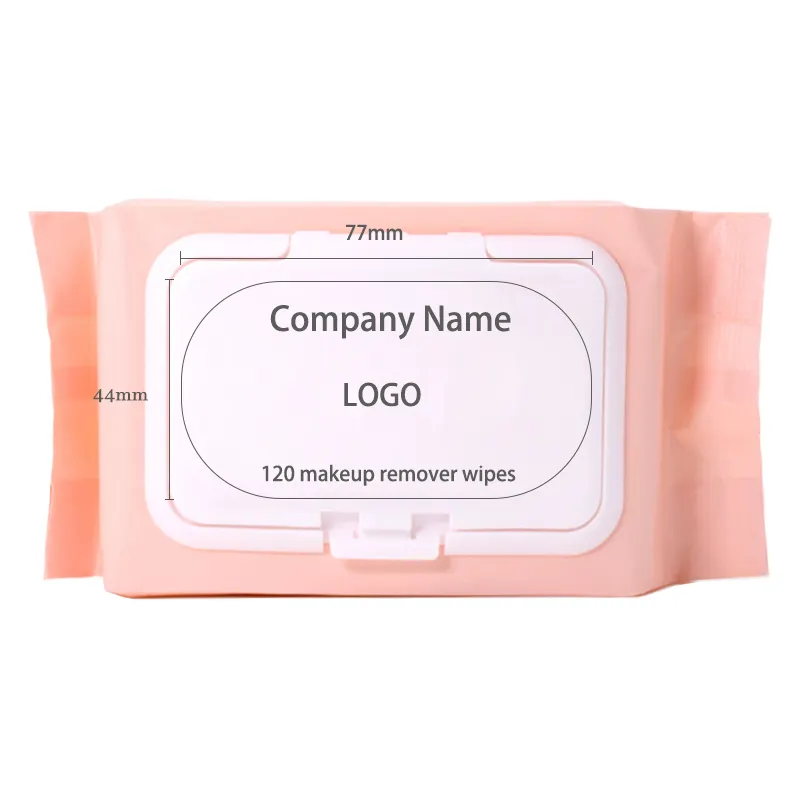Custom women's wipes own brand face nail wipe oil-free disposable private label makeup wipes remover